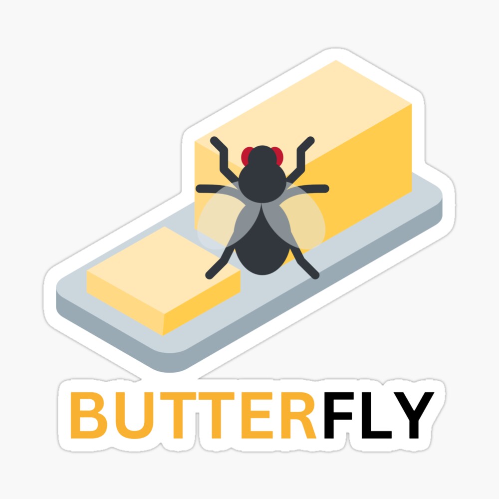 Butterfly (butter + fly) magnet