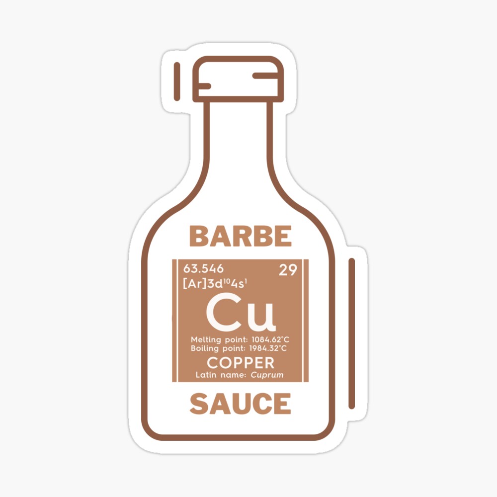 Barbecue sauce glossy sticker